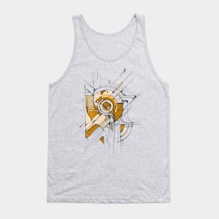 Abstract Art Forms Circle Lines Tank Top